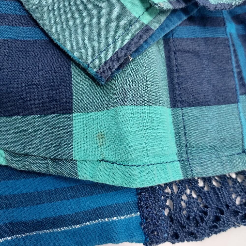 🔴3/$20 (2) Plaid Button Down Long Sleeves Size 7 - Picture 7 of 7